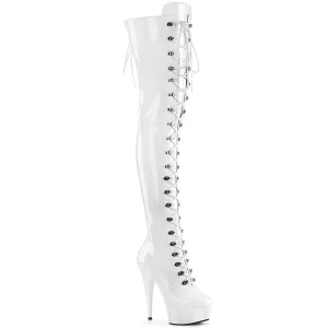 DELIGHT-3022 Pleaser White Sexy Platform Shoes (Pole Dancing Heels)